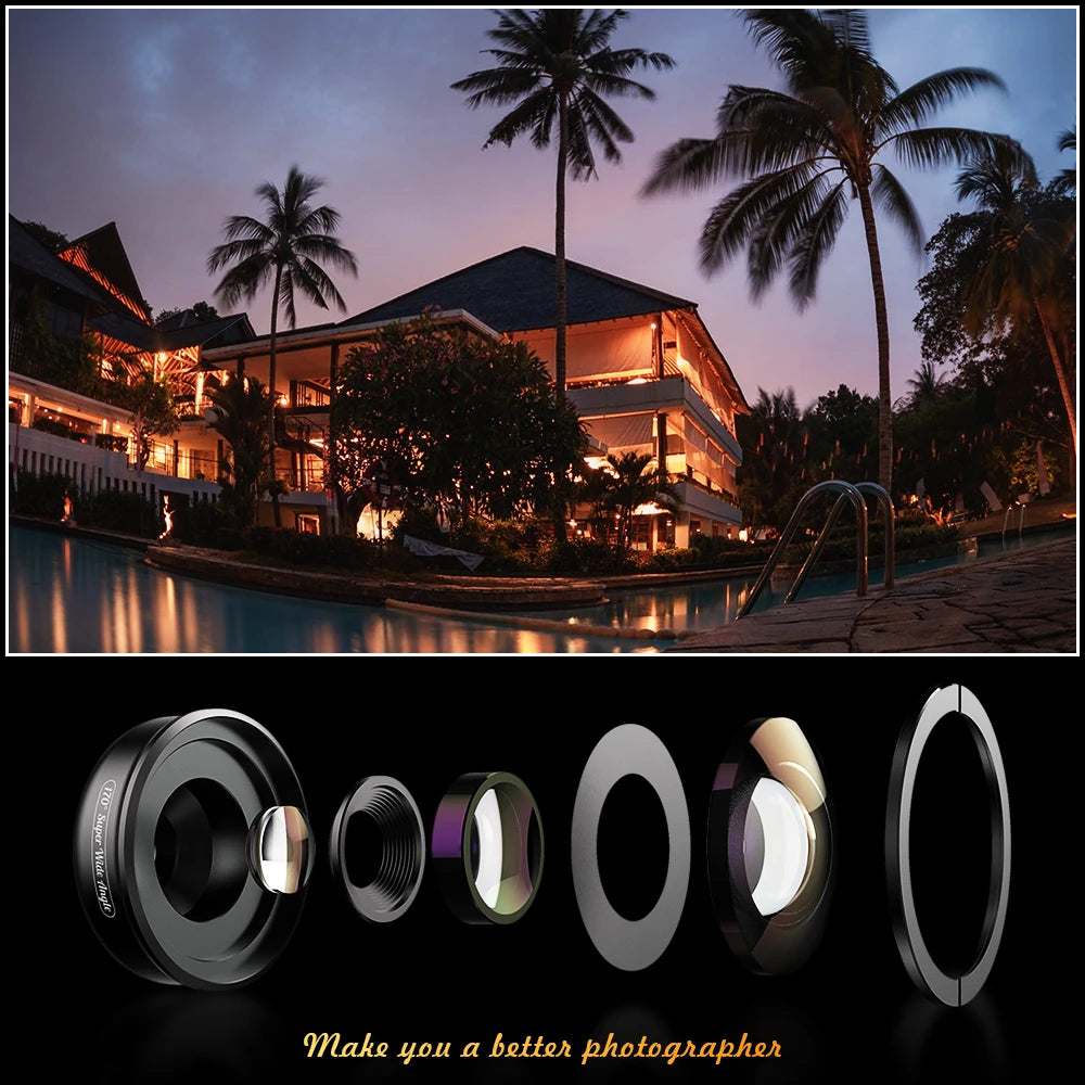 Apexel 170° HD Professional Super Wide Angle Mobile Camera Lens Best Lenses Fisheye Wide Angle - APEXEL INDIA - Mobile Lens - Mobile Camera Lens - Cellphone Accessories - Phone Lens - Smartphone Lens