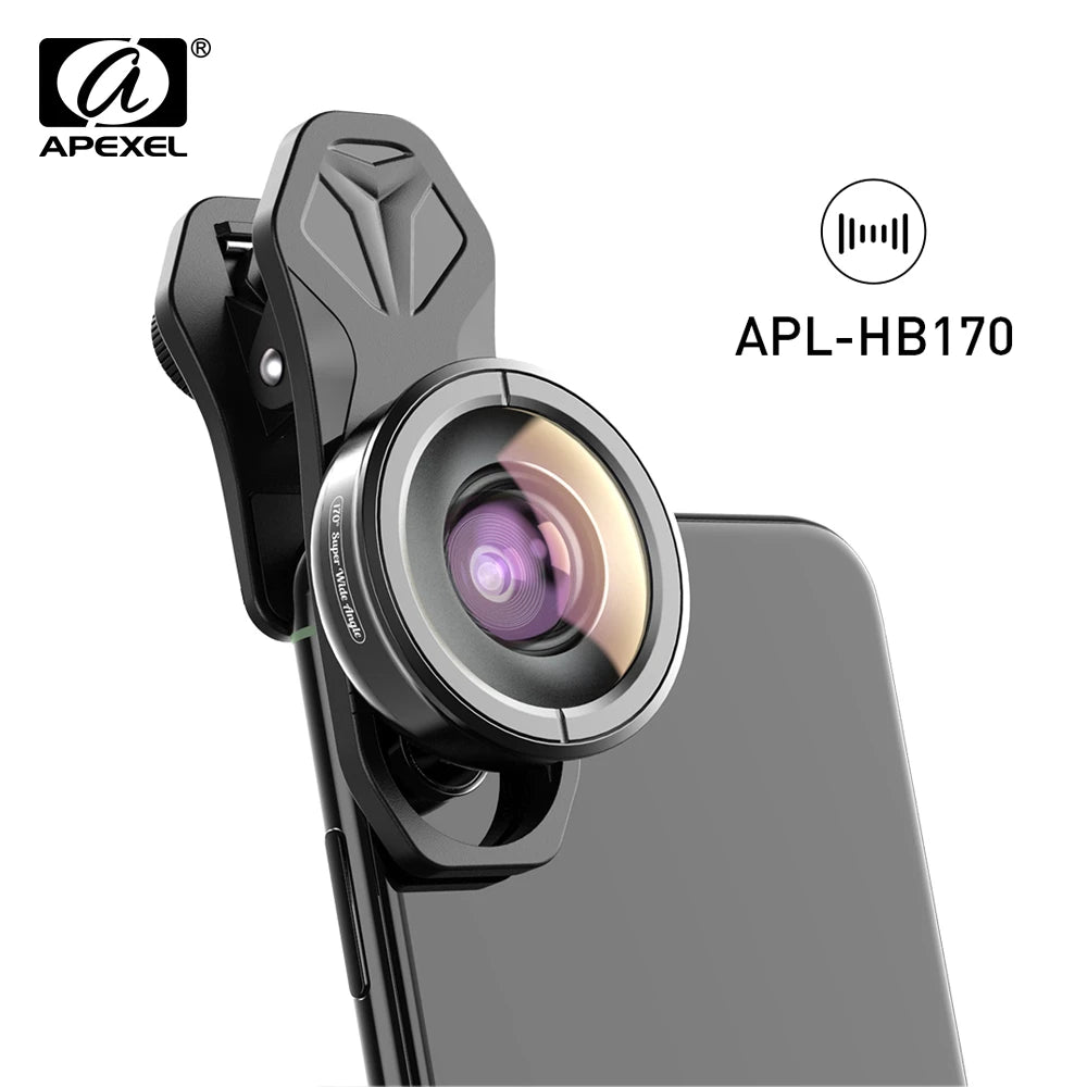 Apexel 170° HD Professional Super Wide Angle Mobile Camera Lens Best Lenses Fisheye Wide Angle - APEXEL INDIA - Mobile Lens - Mobile Camera Lens - Cellphone Accessories - Phone Lens - Smartphone Lens