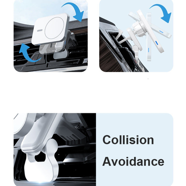 adj-987 15W Magsafe Magnetic Car Air Outlet Wireless Charger for iPhone 12 Series, with LED Indicator engadj5770 In Car Interior Accessories Wireless Charger Holders - APEXEL INDIA - Mobile Lens - Mobile Camera Lens - Cellphone Accessories - Phone Lens - Smartphone Lens