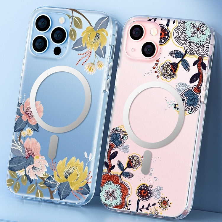 Flower Frosted MagSafe Phone Case, For iPhone 14, For iPhone 14 Plus, For iPhone 14 Pro Apple Accessories engflo4057 iPhone 14 Plus - APEXEL INDIA - Mobile Lens - Mobile Camera Lens - Cellphone Accessories - Phone Lens - Smartphone Lens