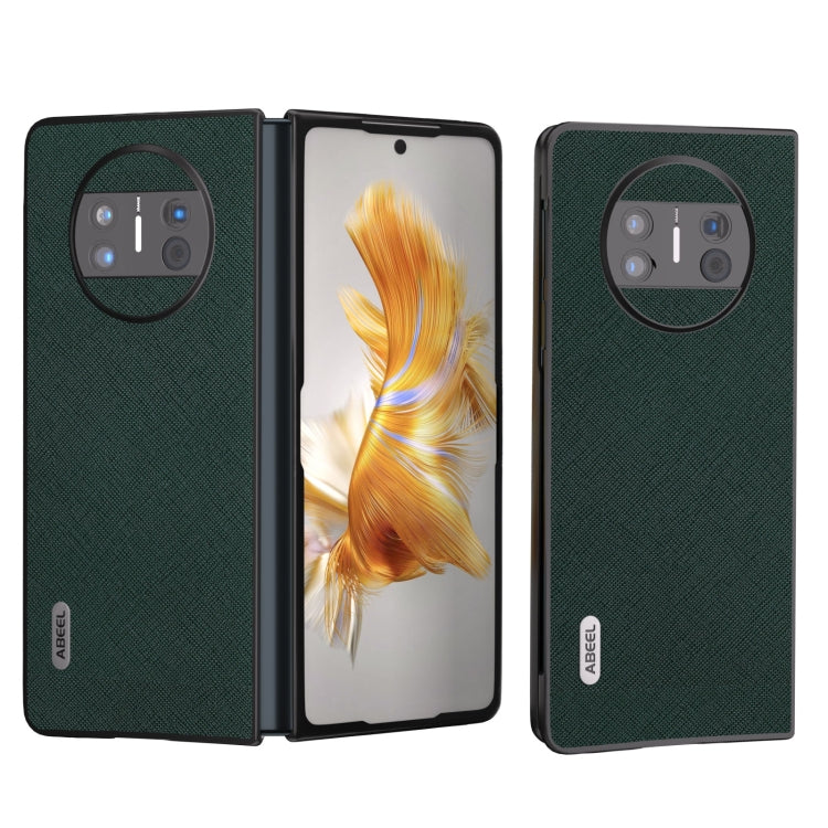 ABEEL Litchi Texture Genuine Leather Phone Case, For Huawei Mate X3 Mobile Accessories - APEXEL INDIA - Mobile Lens - Mobile Camera Lens - Cellphone Accessories - Phone Lens - Smartphone Lens