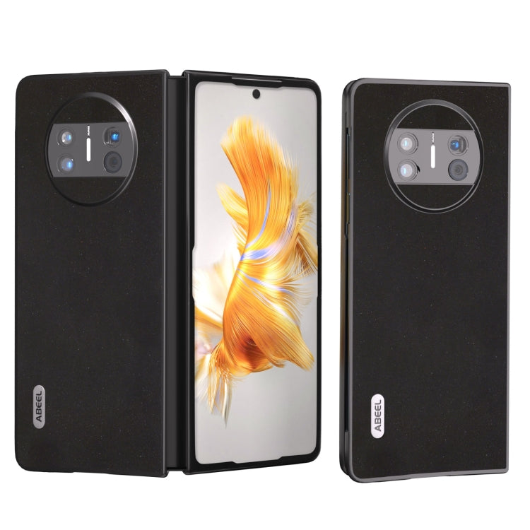 ABEEL Genuine Leather Silky Soft Black Edge Phone Case, For Huawei Pocket 2, For Huawei Mate X3 Mobile Accessories - APEXEL INDIA - Mobile Lens - Mobile Camera Lens - Cellphone Accessories - Phone Lens - Smartphone Lens