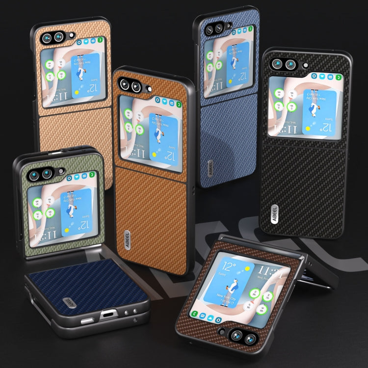 ABEEL Carbon Fiber Texture Protective Phone Case, For Samsung Galaxy Z Flip5 Samsung Accessories - APEXEL INDIA - Mobile Lens - Mobile Camera Lens - Cellphone Accessories - Phone Lens - Smartphone Lens