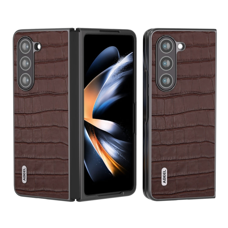 ABEEL Crocodile Texture Genuine Leather Phone Case, For Samsung Galaxy Z Flip6 / Flip7 FE, For Samsung Galaxy Z Fold6, For Samsung Galaxy A05, For Samsung Galaxy S23 FE 5G, For Samsung Galaxy Z Fold5, For Samsung Galaxy Z Flip5 Samsung Accessories - APEXEL INDIA - Mobile Lens - Mobile Camera Lens - Cellphone Accessories - Phone Lens - Smartphone Lens