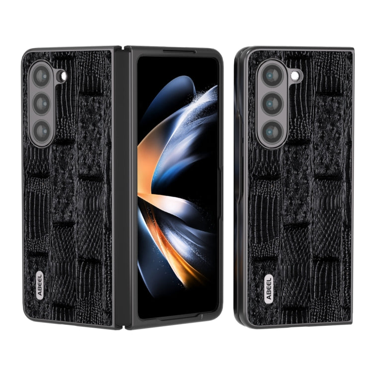 ABEEL Genuine Leather Mahjong Texture Series Phone Case, For Samsung Galaxy Z Flip5, For Samsung Galaxy Z Fold5 Samsung Accessories - APEXEL INDIA - Mobile Lens - Mobile Camera Lens - Cellphone Accessories - Phone Lens - Smartphone Lens