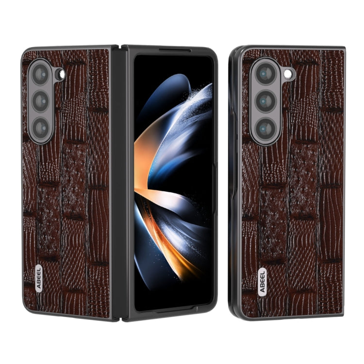 ABEEL Genuine Leather Mahjong Texture Series Phone Case, For Samsung Galaxy Z Flip5, For Samsung Galaxy Z Fold5 Samsung Accessories - APEXEL INDIA - Mobile Lens - Mobile Camera Lens - Cellphone Accessories - Phone Lens - Smartphone Lens