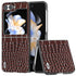ABEEL Genuine Leather Crocodile Pattern Black Edge Phone Case, For Samsung Galaxy Z Flip6 / Flip7 FE, For Samsung Galaxy Z Fold6, For Samsung Galaxy Z Fold5, For Samsung Galaxy Z Flip5 Samsung Accessories - APEXEL INDIA - Mobile Lens - Mobile Camera Lens - Cellphone Accessories - Phone Lens - Smartphone Lens