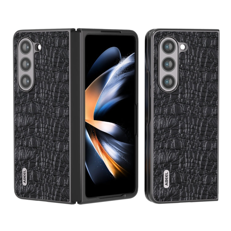 ABEEL Genuine Leather Sky Series Black Edge Phone Case, For Samsung Galaxy Z Flip5, For Samsung Galaxy Z Fold5 Samsung Accessories - APEXEL INDIA - Mobile Lens - Mobile Camera Lens - Cellphone Accessories - Phone Lens - Smartphone Lens