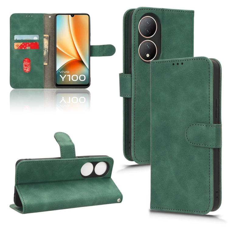 Skin Feel Magnetic Flip Leather Phone Case, For vivo S17 5G, For vivo Y100 5G
