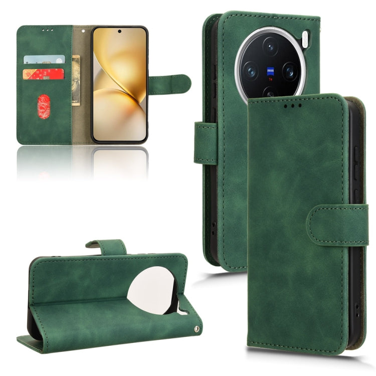 Skin Feel Magnetic Flip Leather Phone Case, For vivo X200 5G, For vivo X200 Pro mini 5G, For vivo X200 Pro 5G, For vivo V40e 5G India / iQOO Z9s 5G