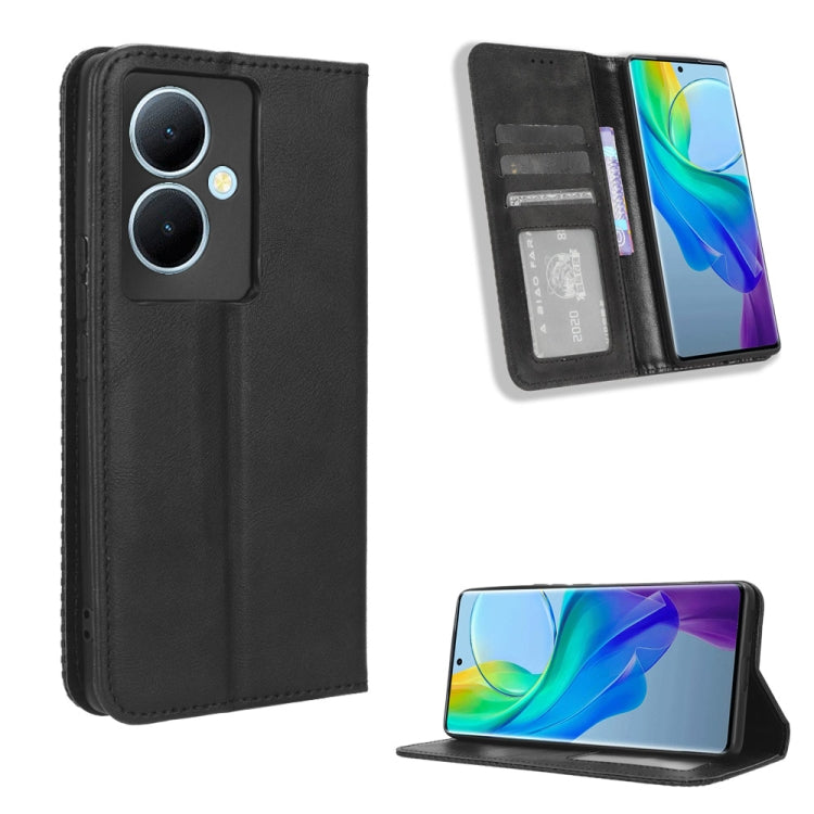 Magnetic Buckle Retro Texture Leather Phone Case, For vivo S17 5G / S17 Pro, For vivo S17e, For vivo Y78 Plus, For vivo Y16 / iQOO Z7i, For vivo Y100 5G, For vivo Y33T / Y33s / Y21 / Y21s