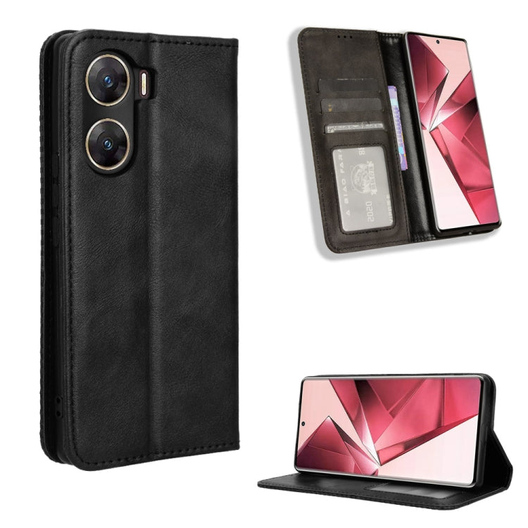 Magnetic Buckle Retro Texture Leather Phone Case, For vivo X100 5G, For vivo V29E / Y200 5G, For vivo Y17s 4G, For vivo V29e 5G, For vivo Y27 / Y36 5G / 4G, For vivo Y35+ 5G