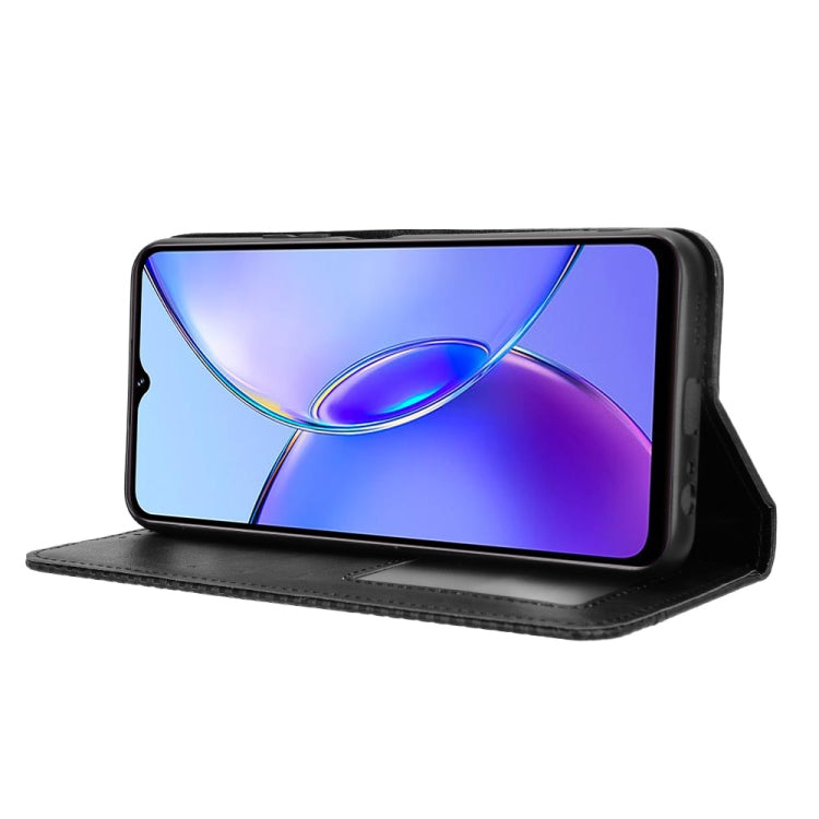 Magnetic Buckle Retro Texture Leather Phone Case, For vivo Y33T 2023 V2317A