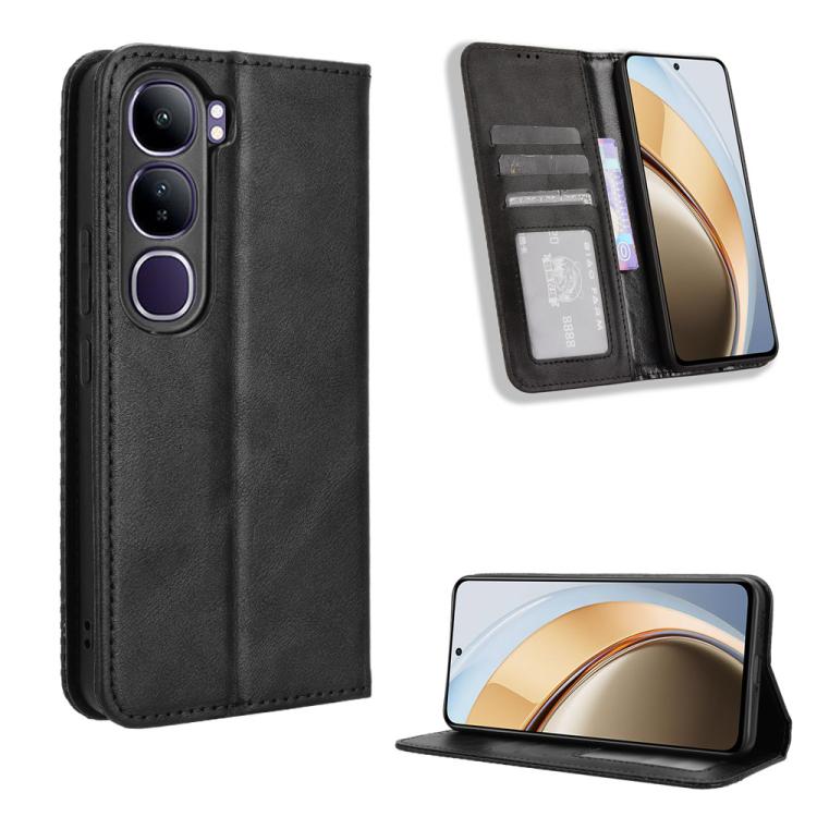 Magnetic Buckle Retro Texture Leather Phone Case, For vivo X200 Pro mini 5G, For vivo X200 Pro 5G, For vivo V40 Lite 4G / 5G IDN, For vivo V40e 5G / iQOO Z9S 5G, For vivo T3 Pro 5G / iQOO Z9S Pro 5G, For vivo V30e 5G / V40 Lite 5G
