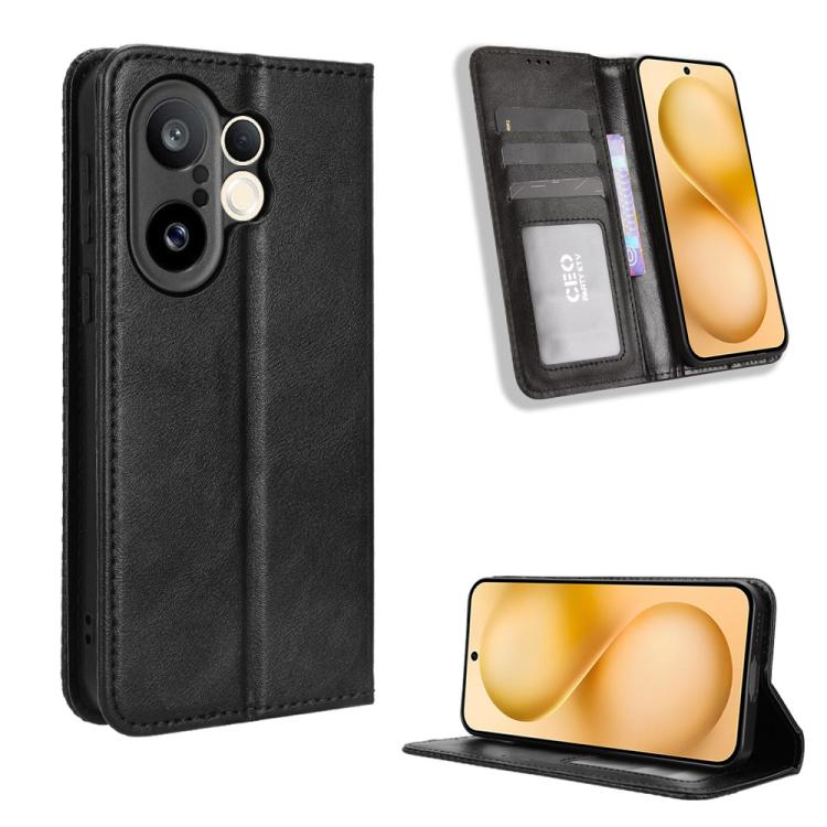 Magnetic Buckle Retro Texture Leather Phone Case, For vivo V60 5G, For vivo X200 FE / S30 Pro mini, For vivo X200s 5G, For vivo T4 5G / iQOO Z10 5G Global, For vivo X200 Ultra 5G, For vivo V50 Lite 5G / 4G