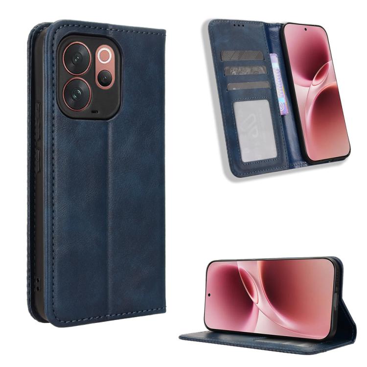 Magnetic Buckle Retro Texture Leather Phone Case, For vivo Y21 5G / Y05 4G, For vivo V70 FE 5G, For vivo V70 5G / V70 Elite 5G, For vivo iQOO Z11 Turbo 5G / 15R 5G, For vivo Y31d 4G / Y500i 5G, For vivo Y500 Pro 5G
