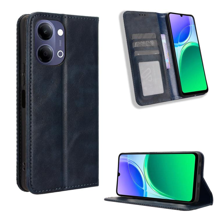 Magnetic Buckle Retro Texture Leather Phone Case, For vivo Y21 5G / Y05 4G, For vivo V70 FE 5G, For vivo V70 5G / V70 Elite 5G, For vivo iQOO Z11 Turbo 5G / 15R 5G, For vivo Y31d 4G / Y500i 5G, For vivo Y500 Pro 5G