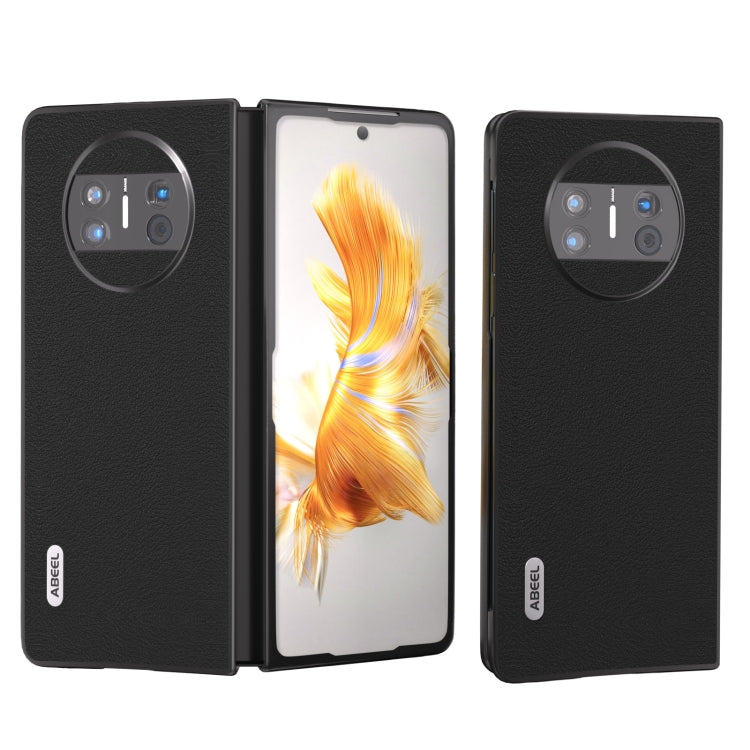 ABEEL Genuine Leather Wave Black Edge Phone Case, For Huawei Mate X3, For Huawei Mate 60 engabe3710 Mobile Accessories - APEXEL INDIA - Mobile Lens - Mobile Camera Lens - Cellphone Accessories - Phone Lens - Smartphone Lens