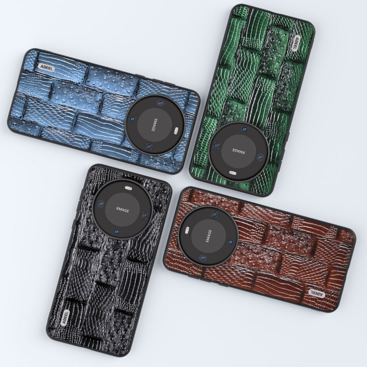 ABEEL Genuine Leather Mahjong Texture Series Phone Case, For Huawei Mate 60, For Huawei Mate X3