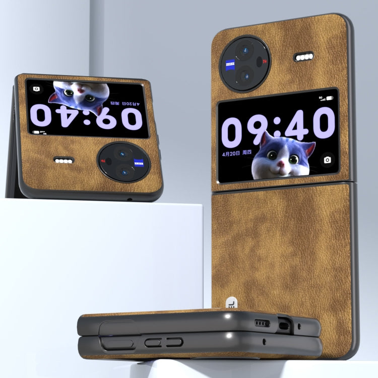 ABEEL Retro Litchi Texture PU Phone Case, For vivo X Flip, For vivo X Fold2 OnePlus & OPPO Accessories - APEXEL INDIA - Mobile Lens - Mobile Camera Lens - Cellphone Accessories - Phone Lens - Smartphone Lens