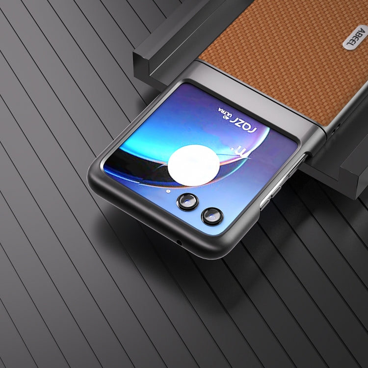 ABEEL Carbon Fiber Texture Protective Phone Case, For Motorola Razr 40 Ultra Mobile Accessories - APEXEL INDIA - Mobile Lens - Mobile Camera Lens - Cellphone Accessories - Phone Lens - Smartphone Lens