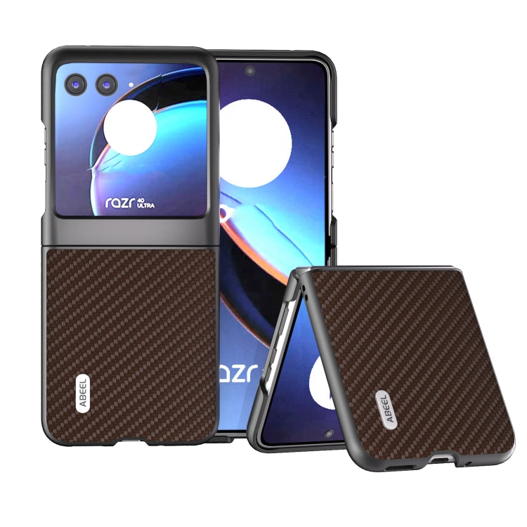 ABEEL Carbon Fiber Texture Protective Phone Case, For Motorola Razr 40 Ultra Mobile Accessories - APEXEL INDIA - Mobile Lens - Mobile Camera Lens - Cellphone Accessories - Phone Lens - Smartphone Lens