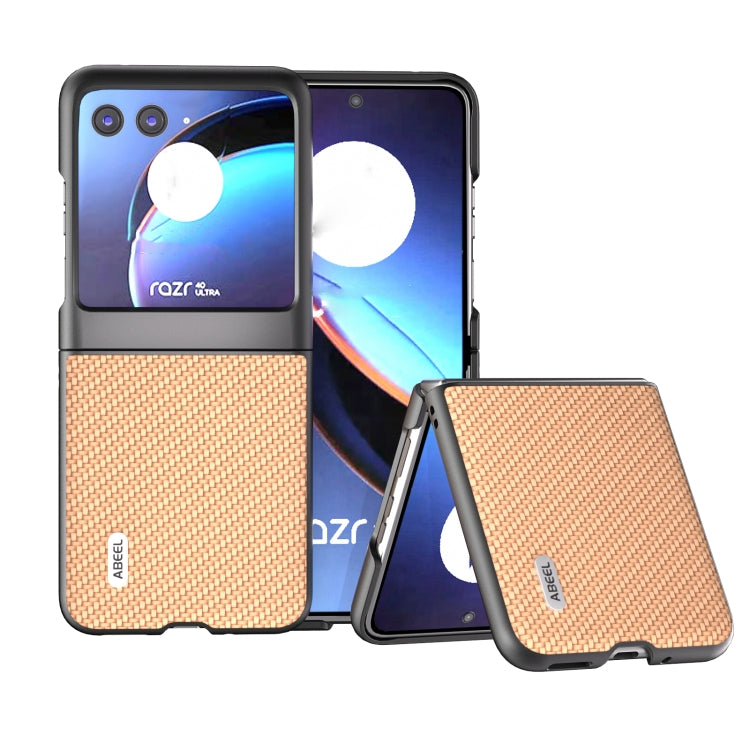 ABEEL Carbon Fiber Texture Protective Phone Case, For Motorola Razr 40 Ultra Mobile Accessories - APEXEL INDIA - Mobile Lens - Mobile Camera Lens - Cellphone Accessories - Phone Lens - Smartphone Lens