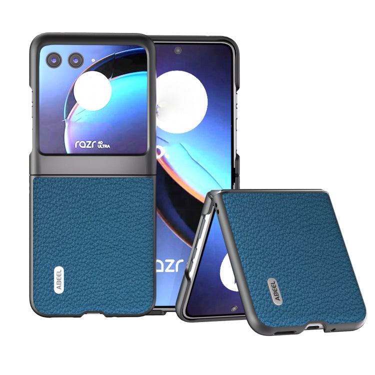 ABEEL Genuine Leather Litchi Texture Phone Case, For Motorola Razr 40, For Motorola Razr 40 Ultra Mobile Accessories - APEXEL INDIA - Mobile Lens - Mobile Camera Lens - Cellphone Accessories - Phone Lens - Smartphone Lens