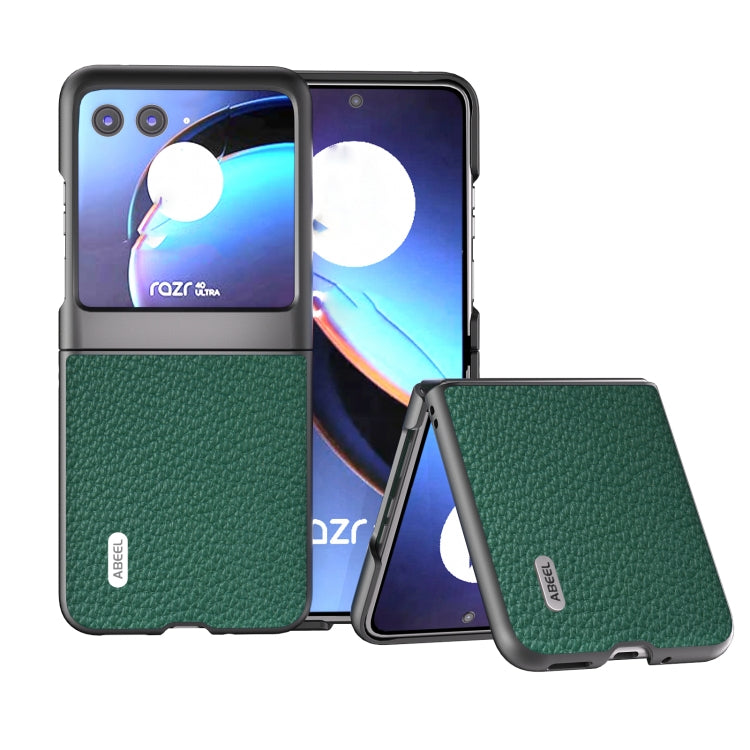 ABEEL Genuine Leather Litchi Texture Phone Case, For Motorola Razr 40, For Motorola Razr 40 Ultra Mobile Accessories - APEXEL INDIA - Mobile Lens - Mobile Camera Lens - Cellphone Accessories - Phone Lens - Smartphone Lens