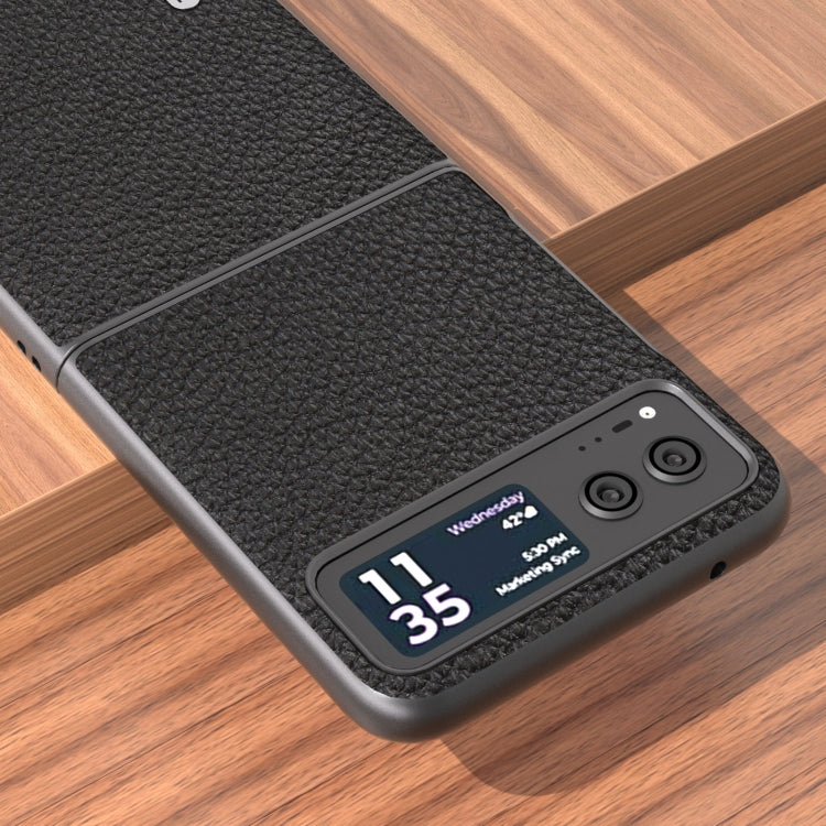 ABEEL Genuine Leather Litchi Texture Phone Case, For Motorola Razr 40, For Motorola Razr 40 Ultra Mobile Accessories - APEXEL INDIA - Mobile Lens - Mobile Camera Lens - Cellphone Accessories - Phone Lens - Smartphone Lens