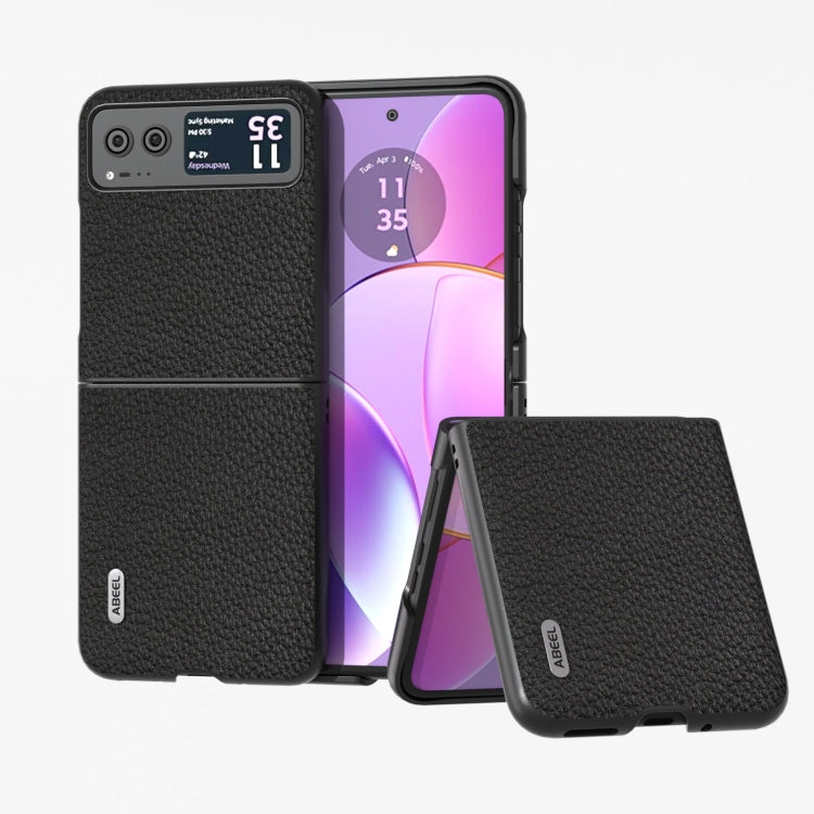 ABEEL Genuine Leather Litchi Texture Phone Case, For Motorola Razr 40, For Motorola Razr 40 Ultra Mobile Accessories - APEXEL INDIA - Mobile Lens - Mobile Camera Lens - Cellphone Accessories - Phone Lens - Smartphone Lens