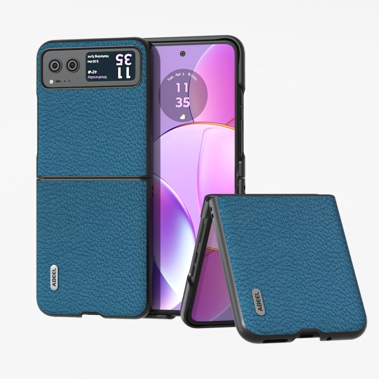 ABEEL Genuine Leather Litchi Texture Phone Case, For Motorola Razr 40, For Motorola Razr 40 Ultra Mobile Accessories - APEXEL INDIA - Mobile Lens - Mobile Camera Lens - Cellphone Accessories - Phone Lens - Smartphone Lens