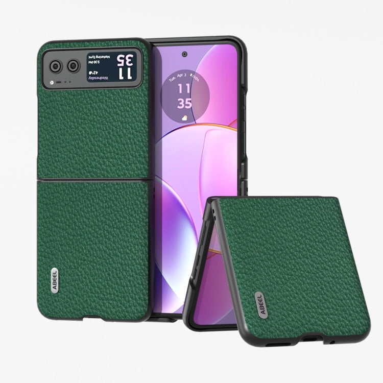 ABEEL Genuine Leather Litchi Texture Phone Case, For Motorola Razr 40, For Motorola Razr 40 Ultra Mobile Accessories - APEXEL INDIA - Mobile Lens - Mobile Camera Lens - Cellphone Accessories - Phone Lens - Smartphone Lens
