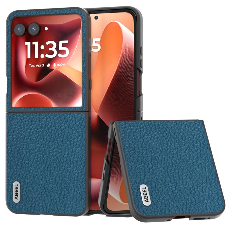 ABEEL Genuine Leather Litchi Texture Phone Case, For Motorola Razr 60 Ultra, For Motorola Razr 40, For Motorola Razr 40 Ultra Mobile Accessories - APEXEL INDIA - Mobile Lens - Mobile Camera Lens - Cellphone Accessories - Phone Lens - Smartphone Lens