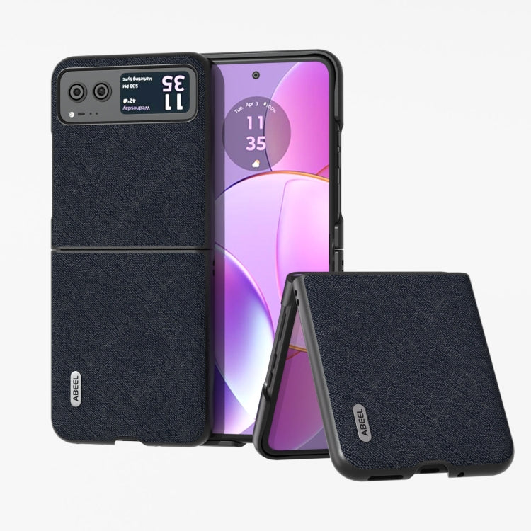 ABEEL Cross Texture Genuine Leather Phone Case, For Motorola Razr 40 Ultra, For Motorola Razr 40 engabe3719 Mobile Accessories - APEXEL INDIA - Mobile Lens - Mobile Camera Lens - Cellphone Accessories - Phone Lens - Smartphone Lens