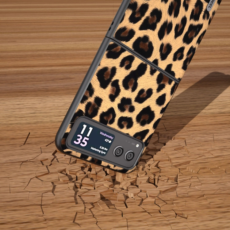 ABEEL Black Edge Leopard Phone Case, For Motorola Razr 40, For Motorola Razr 40 Ultra Mobile Accessories - APEXEL INDIA - Mobile Lens - Mobile Camera Lens - Cellphone Accessories - Phone Lens - Smartphone Lens