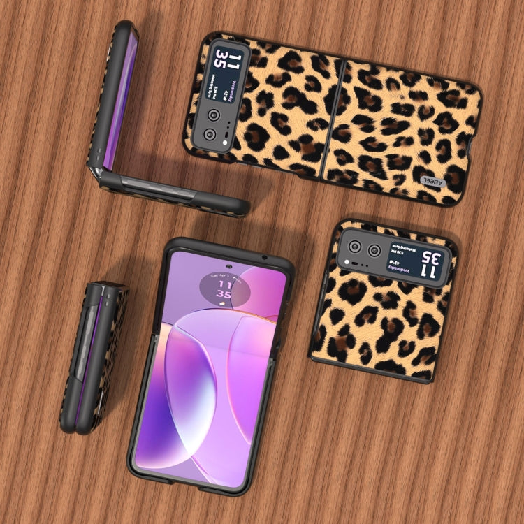 ABEEL Black Edge Leopard Phone Case, For Motorola Razr 40, For Motorola Razr 40 Ultra Mobile Accessories - APEXEL INDIA - Mobile Lens - Mobile Camera Lens - Cellphone Accessories - Phone Lens - Smartphone Lens