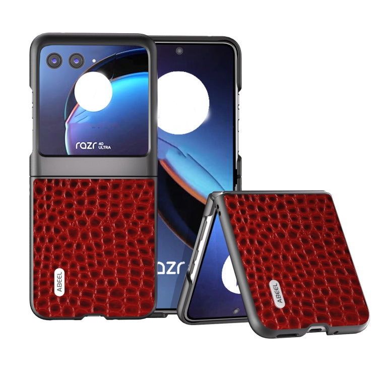 ABEEL Genuine Leather Crocodile Pattern Black Edge Phone Case, For Motorola Razr 50 Ultra, For Motorola Razr 50, For Motorola Razr 40 Ultra engabe3730 Mobile Accessories - APEXEL INDIA - Mobile Lens - Mobile Camera Lens - Cellphone Accessories - Phone Lens - Smartphone Lens