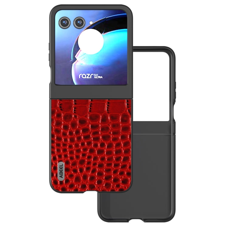 ABEEL Genuine Leather Crocodile Pattern Black Edge Phone Case, For Motorola Razr 50 Ultra, For Motorola Razr 50, For Motorola Razr 40 Ultra engabe3730 Mobile Accessories - APEXEL INDIA - Mobile Lens - Mobile Camera Lens - Cellphone Accessories - Phone Lens - Smartphone Lens