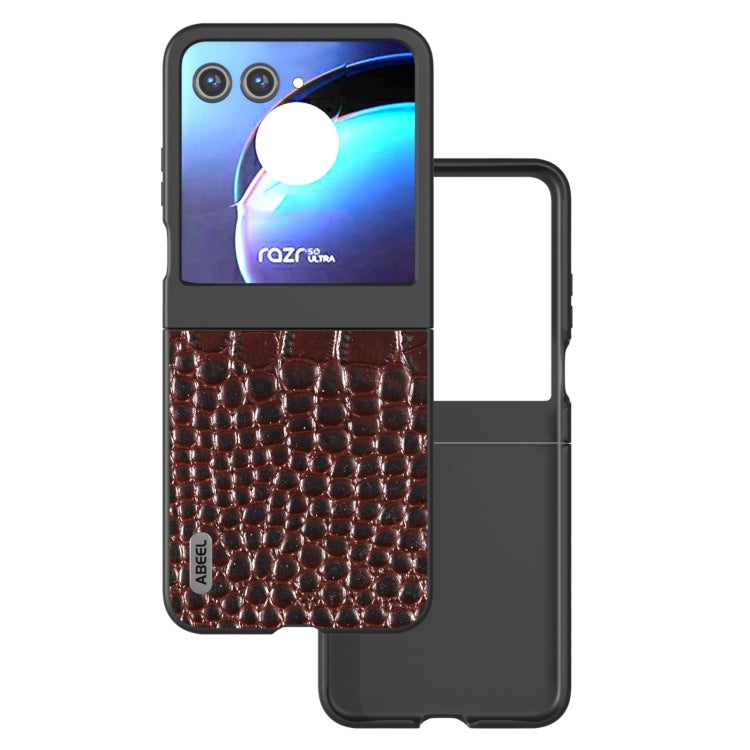 ABEEL Genuine Leather Crocodile Pattern Black Edge Phone Case, For Motorola Razr 50 Ultra, For Motorola Razr 50, For Motorola Razr 40 Ultra engabe3730 Mobile Accessories - APEXEL INDIA - Mobile Lens - Mobile Camera Lens - Cellphone Accessories - Phone Lens - Smartphone Lens