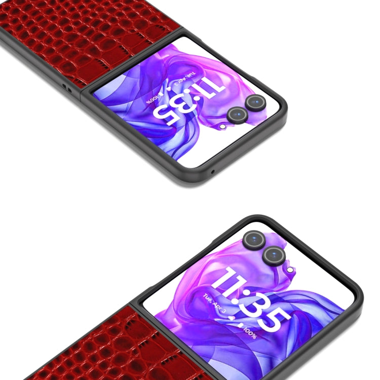ABEEL Genuine Leather Crocodile Pattern Black Edge Phone Case, For Motorola Razr 50 Ultra, For Motorola Razr 50, For Motorola Razr 40 Ultra engabe3730 Mobile Accessories - APEXEL INDIA - Mobile Lens - Mobile Camera Lens - Cellphone Accessories - Phone Lens - Smartphone Lens