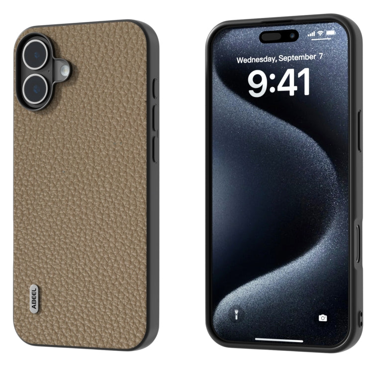 ABEEL Genuine Leather Litchi Texture Phone Case, For iPhone 16 Pro Max, For iPhone 16 Pro, For iPhone 16 Plus, For iPhone 16, For iPhone 15 Pro Max, For iPhone 15 Pro Apple Accessories - APEXEL INDIA - Mobile Lens - Mobile Camera Lens - Cellphone Accessories - Phone Lens - Smartphone Lens