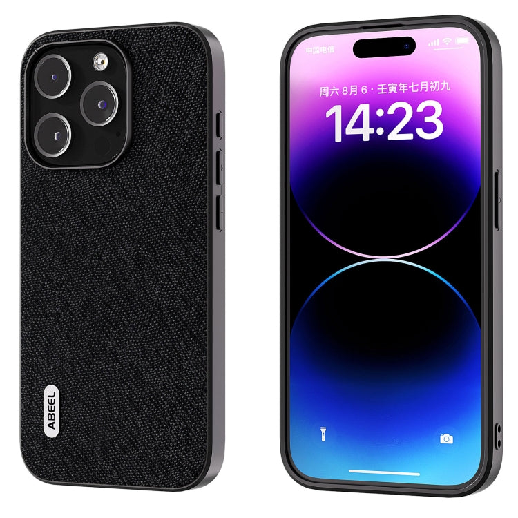 ABEEL Cross Texture Genuine Leather Phone Case, For iPhone 15 Plus, For iPhone 15, For iPhone 14 Plus, For iPhone 14, For iPhone 14 Pro, For iPhone 14 Pro Max Apple Accessories - APEXEL INDIA - Mobile Lens - Mobile Camera Lens - Cellphone Accessories - Phone Lens - Smartphone Lens