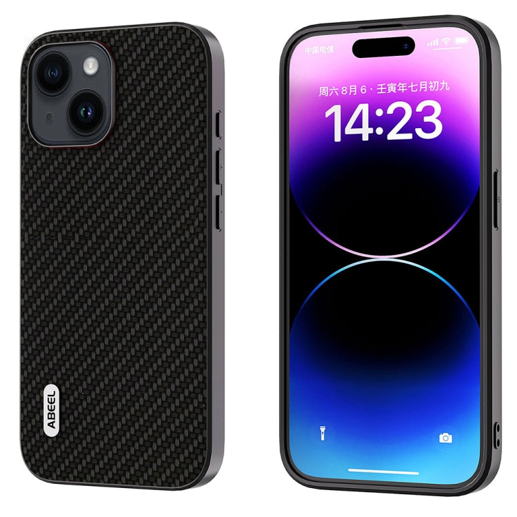 ABEEL Carbon Fiber Texture Protective Phone Case, For iPhone 15 Pro Max, For iPhone 15 Pro, For iPhone 15 Plus
