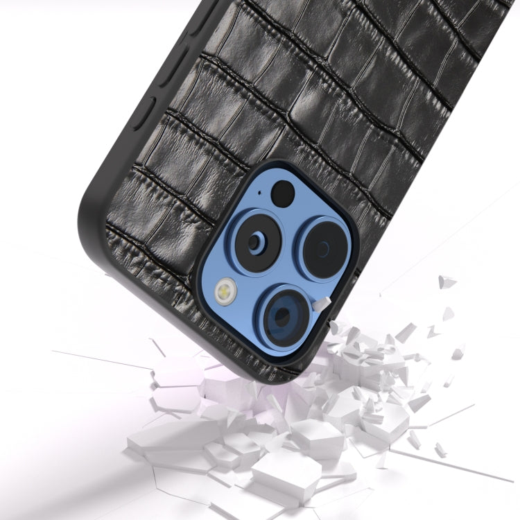 ABEEL Crocodile Texture Genuine Leather Phone Case, For iPhone 16 Pro Max, For iPhone 16 Pro, For iPhone 16 Plus, For iPhone 16, For iPhone 15 Pro Max, For iPhone 15 Pro Apple Accessories - APEXEL INDIA - Mobile Lens - Mobile Camera Lens - Cellphone Accessories - Phone Lens - Smartphone Lens