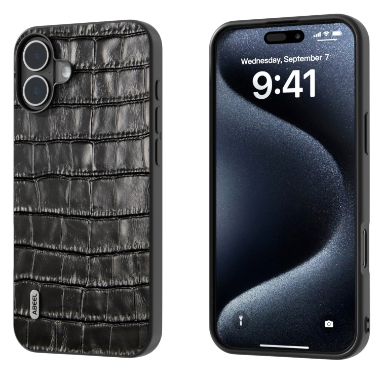 ABEEL Crocodile Texture Genuine Leather Phone Case, For iPhone 16 Pro Max, For iPhone 16 Pro, For iPhone 16 Plus, For iPhone 16, For iPhone 15 Pro Max, For iPhone 15 Pro Apple Accessories - APEXEL INDIA - Mobile Lens - Mobile Camera Lens - Cellphone Accessories - Phone Lens - Smartphone Lens