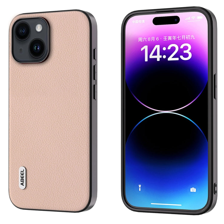 ABEEL Genuine Leather + PC Litchi Texture Phone Case, For iPhone 15 Plus, For iPhone 15, For iPhone 14 Plus, For iPhone 14, For iPhone 14 Pro, For iPhone 14 Pro Max Apple Accessories - APEXEL INDIA - Mobile Lens - Mobile Camera Lens - Cellphone Accessories - Phone Lens - Smartphone Lens