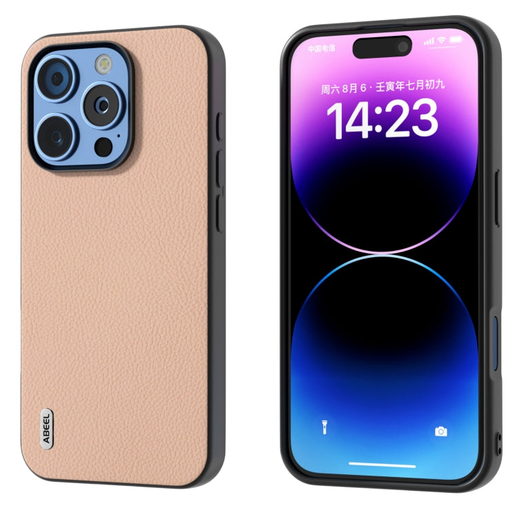 ABEEL Genuine Leather + PC Litchi Texture Phone Case, For iPhone 16 Pro Max, For iPhone 16 Pro, For iPhone 16 Plus, For iPhone 16, For iPhone 15 Pro Max, For iPhone 15 Pro Apple Accessories - APEXEL INDIA - Mobile Lens - Mobile Camera Lens - Cellphone Accessories - Phone Lens - Smartphone Lens