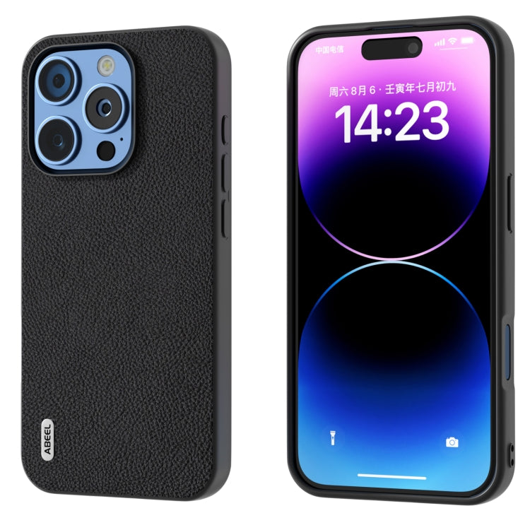 ABEEL Genuine Leather + PC Litchi Texture Phone Case, For iPhone 16 Pro Max, For iPhone 16 Pro, For iPhone 16 Plus, For iPhone 16, For iPhone 15 Pro Max, For iPhone 15 Pro Apple Accessories - APEXEL INDIA - Mobile Lens - Mobile Camera Lens - Cellphone Accessories - Phone Lens - Smartphone Lens