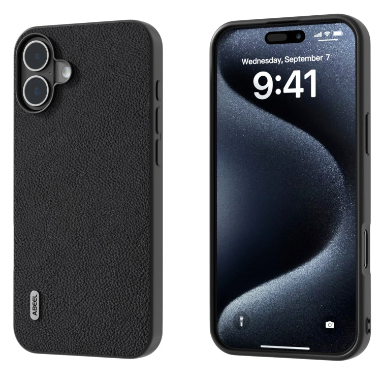 ABEEL Genuine Leather + PC Litchi Texture Phone Case, For iPhone 16 Pro Max, For iPhone 16 Pro, For iPhone 16 Plus, For iPhone 16, For iPhone 15 Pro Max, For iPhone 15 Pro Apple Accessories - APEXEL INDIA - Mobile Lens - Mobile Camera Lens - Cellphone Accessories - Phone Lens - Smartphone Lens